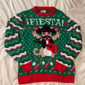 Tipsy Elves Green and Red Fiesta Sweater